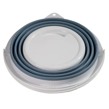 Falteimer 10 Liter grau/weiß