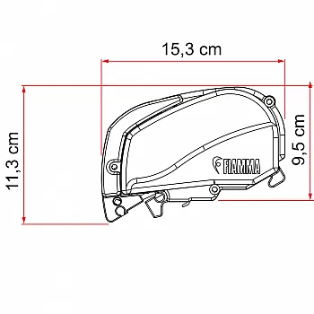 Markise Fiammastore F80 - 290 Titanium, Royal Grey