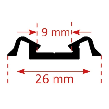 Fries-/Mittelleiste silber mit Nut für Leistenfüller