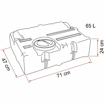 Frischwassertank 70 - 65 Liter