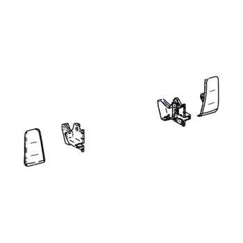 Frontblendenendkappen TO 8000 anthrazit, Satz links und rechts