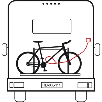 Funk Kabelschleife 868 zum Anschluss an WiPro III, schwarz, 2,50 m