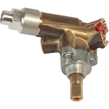 Gashahn, gewinkelt für großen Brenner (Deckel 75 mm) zu Dometic-Kombinationen, alt und Serie H (neu)