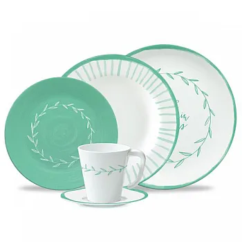 Geschirr-Set Spring Green - 16-teilig