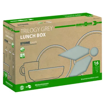 Geschirrset Lunchbox Trilogy Grey, 16-teilig