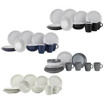 Geschirrset Solid Line, blau