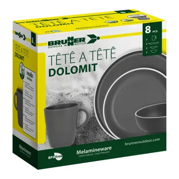 Geschirrset Tête-à-Tête Dolomit, grau