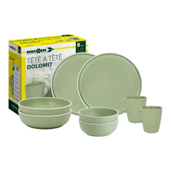 Geschirrset Tête-à-Tête Dolomit, grün
