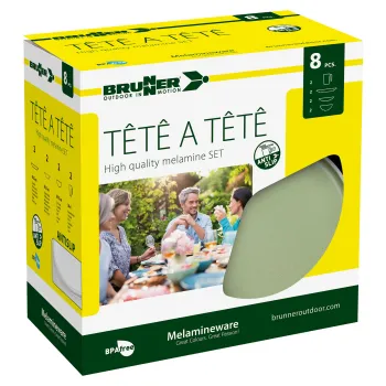 Geschirrset Tête-à-Tête Dolomit, grün