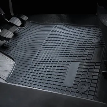 Gummimatte mit Passform 3-tlg. für VW T7, mit Durchgang