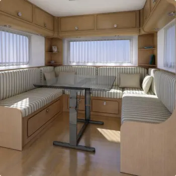 Hubtischgestell HTA 116, braun, 75 cm