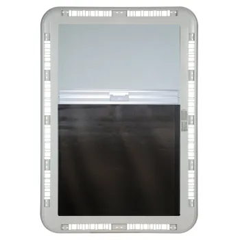 Innenrahmen kpl. mit Anbauteilen (Rollo + Lüftungsgitter), cremeweiß