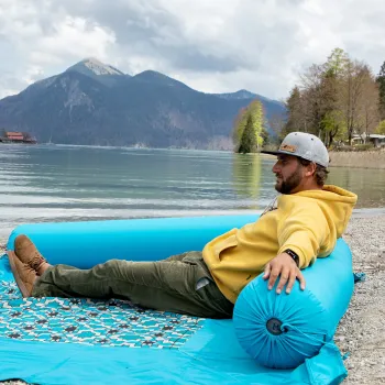 Kissenrolle Zip XL Lounger“, türkis