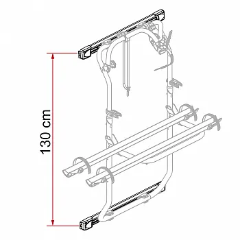 Kit Bar Carry-Bike DJ - Fiat Ducato X250/X290, silber