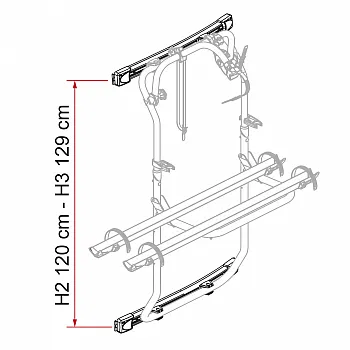 Kit Bar Carry-Bike DJ - Ford Transit Generation 7, silber