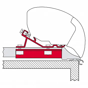 Kit Caravan Fixing Bar - Markisenadapter F80/65