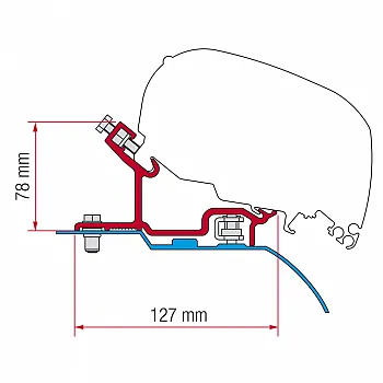 Kit Fiat Ducato H3 - Markisenadapter F80/65