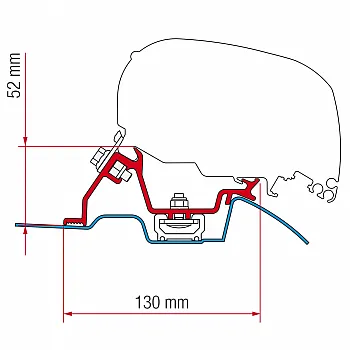 Kit Mercedes Sprinter - mit Roof Rail, Adapter F65