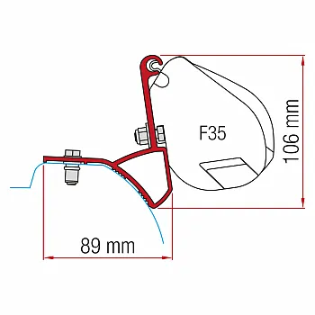 Kit Renault Trafic - Markisenadapter F35