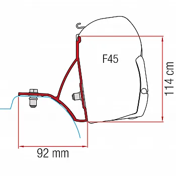 Kit Renault Trafic - ab 2015, Markisenadapter F45