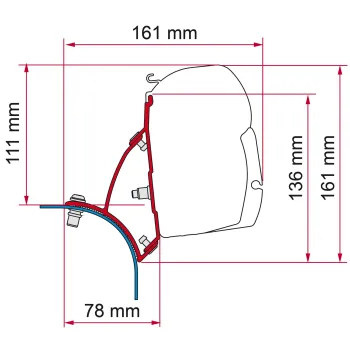 Kit VW T5/T6 Aufstelldach Deep Black für Markise F45