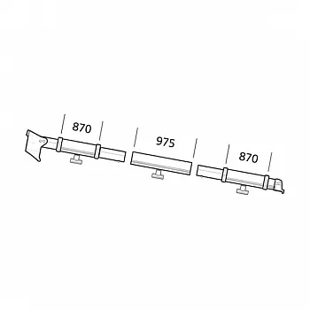 Klemmprofil komplett, rechts Residence / Panorama Serie 9 Auszug 3 m -