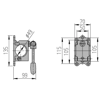 Klemmschelle Guss für Rohr ø 48 mm