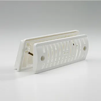 Kombinierter Seitenlüfter - Kunststoff weiß 180 x 60 mm
