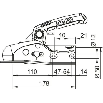 Kugelkupplung AL-KO AK 161/AK 270, 1600 kg