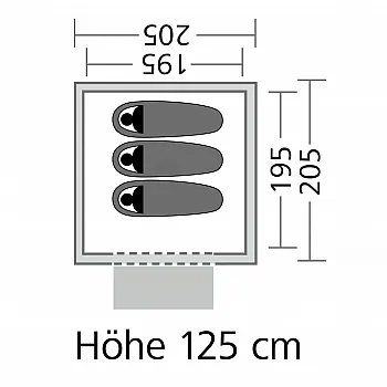 Kuppelzelt Trail 3 - 205 x 205 x 125 cm