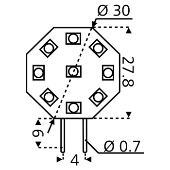 LED-Leuchtmittel G4 Flachmodule, 0,50 W
