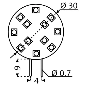 LED-Leuchtmittel G4 Flachmodule, 2 W