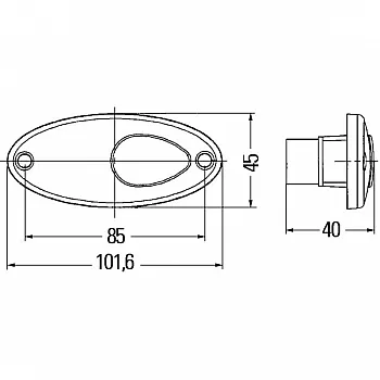 Leuchte - 9807, 102 x 45 x 40 mm