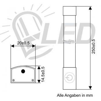 Lichtleiste - matt, warmweiß, 25 cm, 45 SMD