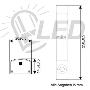 Lichtleiste - matt, warmweiß, 25 cm, 45 SMD