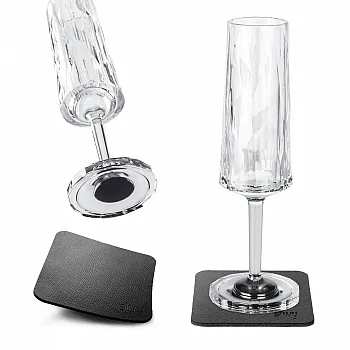 Magnet-Kunststoffgläser - Sektglas 100 ml, 2er-Set