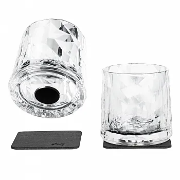 Magnet-Kunststoffgläser - Whisky 250 ml, 2er-Set, klar