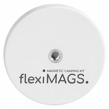 Magnet rund flexiMAGS - flexiMAG-66, 2er Set weiß