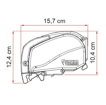 Markise F80, polarweiß, 547 cm