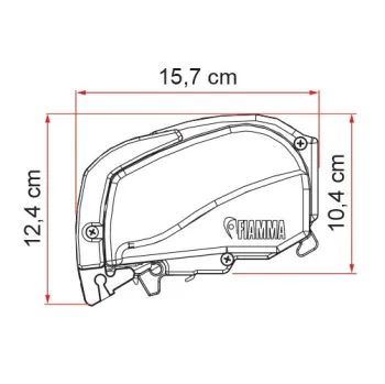 Markise F80, polarweiß, 597 cm