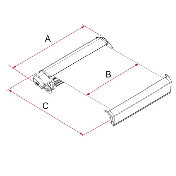 Markise F80 Royal Grey, schwarz, 425 cm