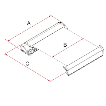 Markise F80, titanium, 400 cm