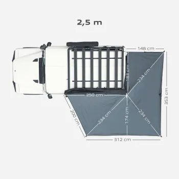 Markise Horizon 270° Fahrerseite, 250 cm