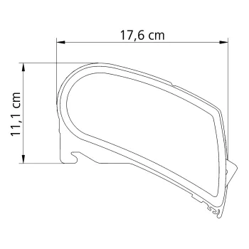 Markise Thule Omnistor 9200, weiß, 5,50 m, Saphir Blau