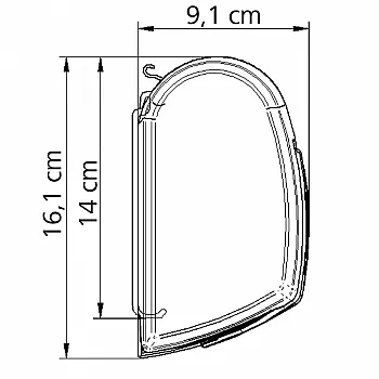 Markise TO 5200, 3,15 x 2,5 m, Gehäuse anthrazit, Mystic-Grau -