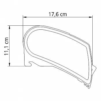 Markise TO 9200, 4,5 x 3 m, Gehäuse eloxiert, Saphir-Blau -