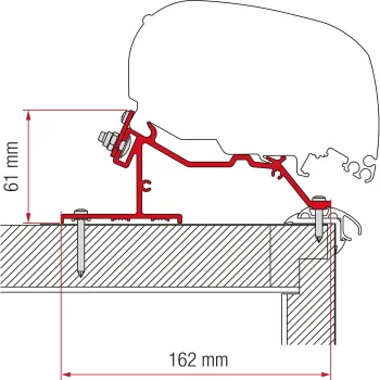 Markisenadapter Kit Caravan Roof für F80/F65