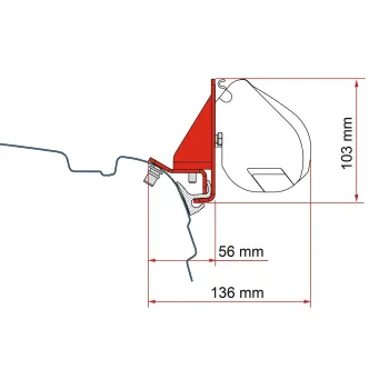 Markisenadapter Kit Combi Rail Bracket - Brandrup für Markise F35 pro