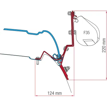 Markisenadapter Kit V-Klasse Marco Polo ab 2014 für F45/F45s/F35