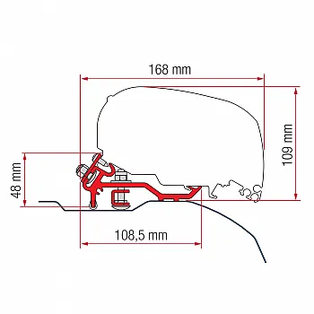 Markisenpaket Fiammastore F80s für Ducato - 400 cm